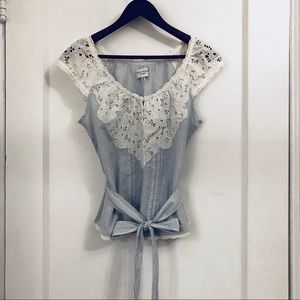 G I LL Y H I C K S SYDNEY Striped Lace Camisole